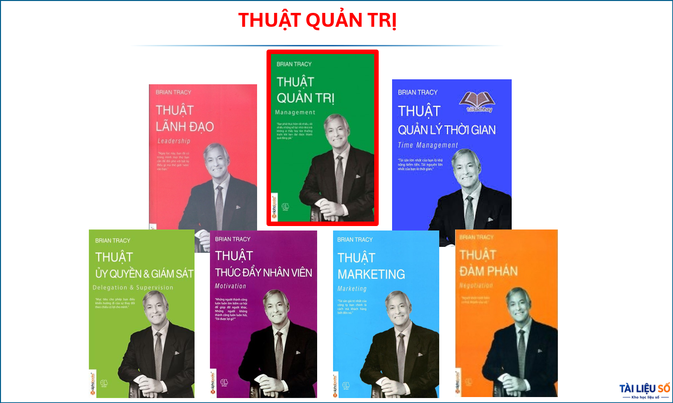 Bài giảng Thuật quản trị - Brian Tracy